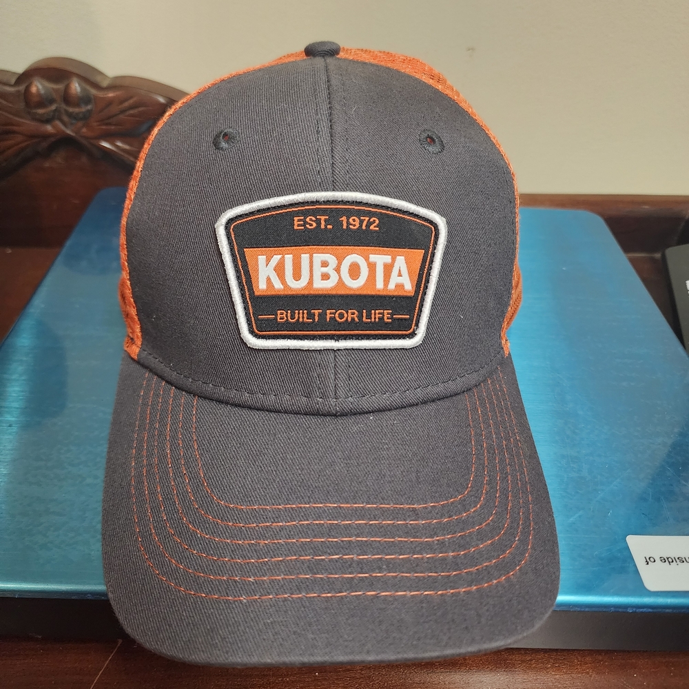Men's Gray and Orange Cap